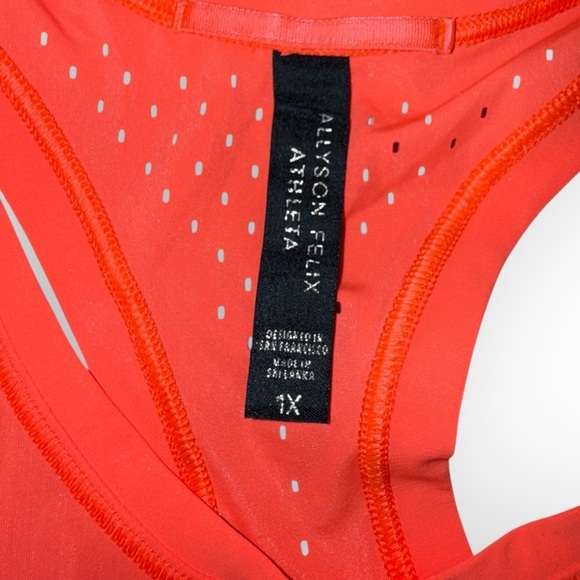 NWT ATHLETA x Allyson Felix Ultimate Legend Tank - Plus 1X Racing Red (Orange) - Picture 7 of 11